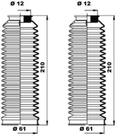 Пыльник рулевой рейки