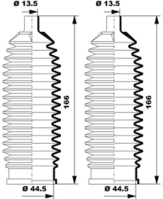 Пильник кермової рейки MOOG k150245