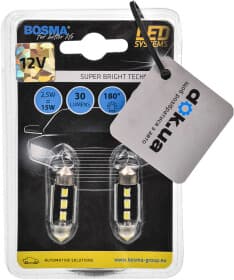 Автолампа Bosma T10X31 SV8,5 2,5 W біла 3765