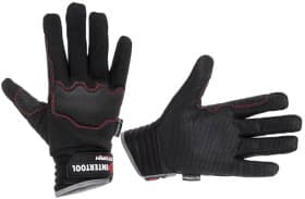 Перчатки рабочие Intertool синтетические с пеноматериалом черные