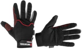 Перчатки рабочие Intertool синтетические черные