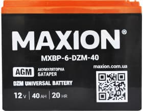 Аккумулятор для ИБП Maxion MXBT-6-DZM-40 MXBT6DZM40 40 Ач 12 В Аккумулятор для ИБП Maxion MXBT-6-DZM-40 MXBT6DZM40 40 Ач 12 В