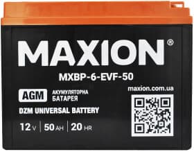 Акумулятор для ДБЖ Maxion MXBT-6-EVF-50 MXBT6EVF50 50 Аг 12 В
