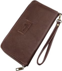 Клатч Shvigel 19121 без логотипа авто коричневый