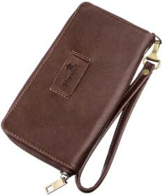 Клатч Shvigel 19124 без логотипа авто коричневый