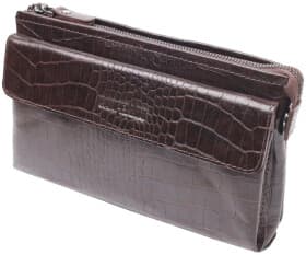 Клатч Canpellini 21552 без логотипа авто коричневый
