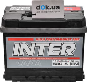 Аккумулятор Inter 6 CT-60-R High Performance SMF INTER12 Аккумулятор Inter 6 CT-60-R High Performance SMF INTER12