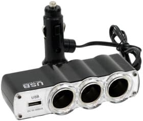 Розгалужувач прикурювача з USB Amio 01031