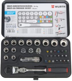 Набор торцевых головок и комплектующих Würth 096513036 1/2" (36 пр.)