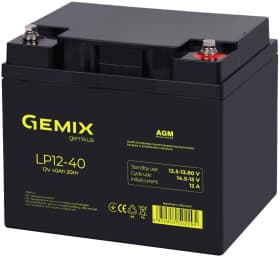 Аккумулятор для ИБП Gemix LP12-40 00320023 40 Ач 12 В Аккумулятор для ИБП Gemix LP12-40 00320023 40 Ач 12 В