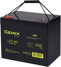 Аккумулятор для ИБП Gemix LP12-80 10700222 80 Ач 12 В Аккумулятор для ИБП Gemix LP12-80 10700222 80 Ач 12 В
