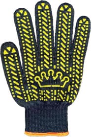 Перчатки рабочие Stark Корона хб + полиэстер с точками ПВХ черные