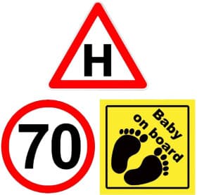 Комплект наклеек XoKo Ребёнок в машине