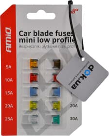 Набір запобіжників Amio 02216 FLL mini 10 шт.