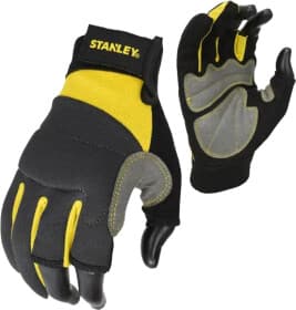 Перчатки рабочие Stanley кожанные с неопреновым покрытием черные