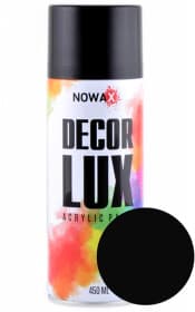 Аэрозольная краска Nowax Decor Lux черный RAL 9005 матовая 450 мл
