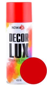 Аерозольна фарба Nowax Decor Lux червона RAL 3020 450 мл
