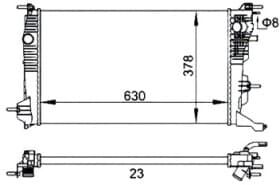 Радиатор охлаждения двигателя