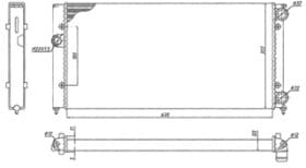 Радіатор охолодження двигуна Радіатор охолодження двигуна