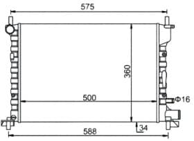 Радиатор охлаждения двигателя