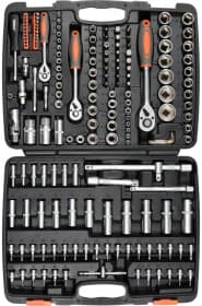 Набір бит та торцевих головок з тримачем та тріскачкою STHOR 58688 156 шт.