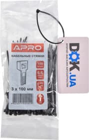Стяжка Apro ctb3100 100 мм 3 мм 100 шт