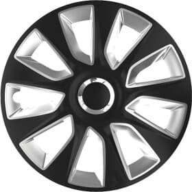 Комплект колпаков на колеса Elegant Stratos цвет черный + серебристый