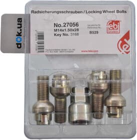 Комплект болтов-секреток с ключом Febi 27056