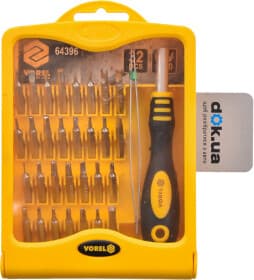 Викрутка з набором бит Vorel 64396