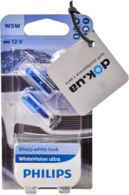 Автолампа Philips WhiteVision Ultra W5W W2,1x9,5d 5 W синяя 12961WVUB2