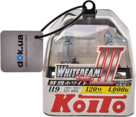 Автолампа KOITO WhiteBeam ver. III H9 PGJ19-5 65 W світло-блакитна P0759W
