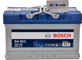 Аккумулятор Bosch 6 CT-80-R S4 Silver 0092S40110