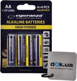 Батарейка Esperanza EZB103 AA (пальчикова) 1,5 V 8 шт