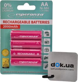 Аккумуляторная батарейка ESPERANZA EZA104R 2000 mAh 4 шт