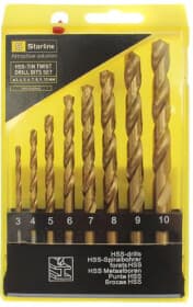 Набор сверл Starline спиральных по металлу GVHSS8TIN 3-10 мм 8 шт.