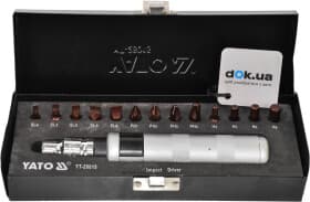 Отвертка реверсивная ударная с набором бит Yato YT-28015