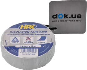Изолента HPX iw1910 белая ПВХ 19 мм х 10 м