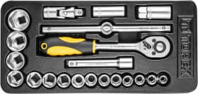 Набор торцевых головок и комплектующих Topex 79r510 1/2" (21 пр.)