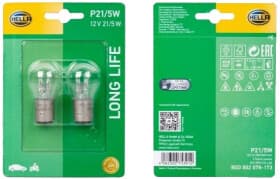 Автолампа Behr Hella Lifetime Long Life P21/5W BAY15d 5 W прозрачная 8GD002078173