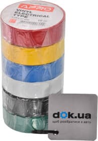 Набір ізоляційної стрічки Apro et10set ассорті ПВХ 6 шт