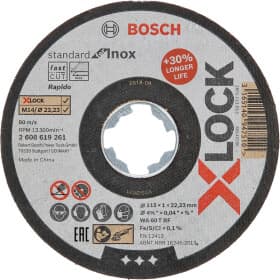 Круг отрезной Bosch X-Lock Standard for Inox 2608619261 115 мм