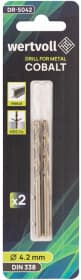 Набор сверл WERTVOLL спиральных по металлу DR-5042 4.2 мм 2 шт.