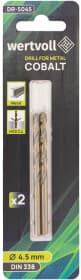 Набор сверл WERTVOLL спиральных по металлу DR-5045 4.5 мм 2 шт.