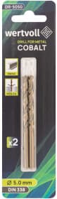 Набор сверл WERTVOLL спиральных по металлу DR-5050 5 мм 2 шт.