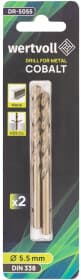 Набор сверл WERTVOLL спиральных по металлу DR-5055 5.5 мм 2 шт.
