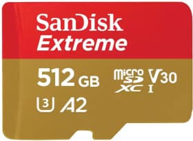 Карта памяти SanDisk Extreme microSDXC 512 ГБ с SD-адаптером