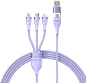 Кабель 3 в 1 Baseus USB - Apple Lightning - type-C - Micro USB Flash Series II CASS030105 1,2 м