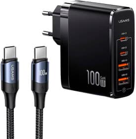 Сетевое зарядное устройство Usams T44 UC-TZ01 100 Вт Сетевое зарядное устройство Usams T44 UC-TZ01 100 Вт