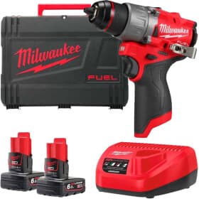 Шурупокрут Milwaukee акумуляторний M12 FDD2-602X (2 акумулятори + ЗП + чохол)