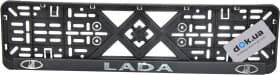 Рамка номерного знака Vitol 50262 колір чорний на Lada